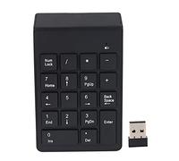 Wresetly Clavier numerique, Clavier USB sans 18 Touches Clavier avec 2.4G Mini USB Recepteur numerique pour Ordinateur Portable Ordinateur de Bureau Notebook - Noir