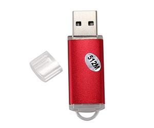 Wresetly Clé USB 2.0 pour stockage du pouce - Couleur : rouge - Capacité : 512 Mo