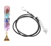 Wresetly Collier Pendentif Orgone 7, Collier de Cristaux de GuéRison D'éNergie Pendentif en Cristal Arc-en- Yoga MéDitation en RéSine