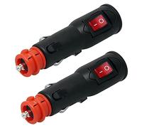 Wresetly Connecteur pour adaptateur secteur 2 pièces prise de voiture 12 V avec fusible et interrupteur Cig de 20 Mm/DIN 12 mm pour prise électrique pour véhicules Euro