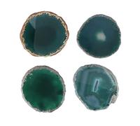 Wresetly Dessous de verre vert, dessous de verre en cristal, dessous de verre d'agate, décoration de table pour cuisine/repas