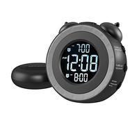 Wresetly Double réveil puissant avec trompeur du lit, réveil vibrant pour les dormeurs lourds ou les personnes malentendantes, port de charge USB