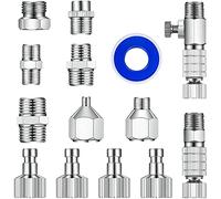 Wresetly Kit d'adaptateur aérographe de 14 pièces pour aérographe, coupleur de séparation et libération pour aérographe, kit de raccordement pour aérographe