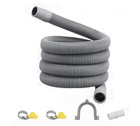 Wresetly Kit de rallonge de vidange universel pour machine à laver 1 m, avec support de fixation, raccord et tuyau de vidange