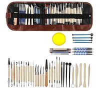 Wresetly Kit d'outils en céramique de 44 pièces, contient la plupart des outils de modelage en argile pour répondre à vos grands besoins en sculpture et plus encore