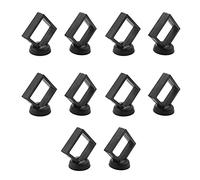 Wresetly Lot de 10 cadres flottants 3D avec support pour pièces de monnaie, médaillons, , noir, 2,75 x 2,75 x 0,75 cm