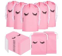 Wresetly Lot de 100 à cils pour clients - Pour les clients - Rose