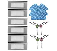 Wresetly Lot de 12 accessoires pour robot aspirateur Ozmo 900 Dn5G - Filtre HEPA - Brosse latérale - Essuie-glace