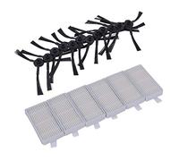 Wresetly Lot de 12 brosses latérales 6 filtres HEPA pour aspirateur robot v5s v5 x5 V3s v3s pro v3l v5s pro v50