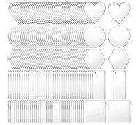 Wresetly Lot de 200 suspensions en acrylique transparent pour projets de bricolage