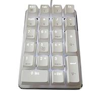 Wresetly Lot de 21 pavés numériques mécaniques rétroéclairés avec commutateurs bleu cerise pour ordinateur portable et PC