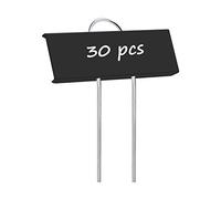 Wresetly Lot de 30 étiquettes en métal pour plantes - Résistantes aux intempéries - Réutilisables - Pour l'école et les légumes - Pour - Noir