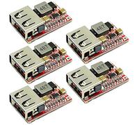 Wresetly Lot de 5 chargeurs de voiture USB - Convertisseur DC-DC 6-24 V 12 V 24 V un module d'alimentation 5 V 3 A - Régulateur de tension