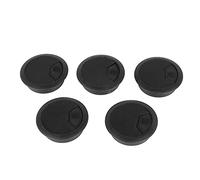 Wresetly Lot de 5 couvercles ronds noirs de 70 mm de diamètre en plastique pour câbles de bureau d'ordinateur
