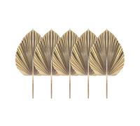 Wresetly Lot de 5 éventails en feuilles de palmier séchées naturelles, style bohémien, décoration de cuisine, mariage