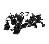 Wresetly Lot de 50 serre-câbles autocollants rectangulaires en plastique - Attaches de câbles rapides - Support de gestion des câbles pour voiture