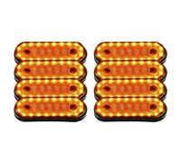 Wresetly Lot de 8 feux de gabarit latéraux 20 LED 24 V pour camion