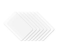 Wresetly Lot de 8 tapis de table transparents lavables en plastique antidérapant et résistant à la chaleur Blanc