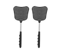 Wresetly Moustique et Mouche Tuant la Mouche en Plastique Tapette à Mouches en Acier Inoxydable RéTractable, Adapté pour Une Utilisation IntéRieure et ExtéRieure (Pack de 2)