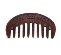 Wresetly Peigne en bois naturel - Massage antistatique par le peigne (dents larges)