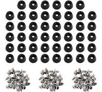 Wresetly Planche à découper de 120 pièces pieds en caoutchouc souple en acier inoxydable 0,28 x 0,59 pour meubles, électronique et appareils ménagers