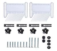 Wresetly Planche à outils de traitement réglable en 2 parties pour scies de table, tables de fraisage et scies à avec rainures en T, fentes à onglet,