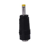 Wresetly Pointe Jaune 4,0x1,7 mm Connecteur Male a Une Prise Jack de 5,5x2,1 mm Connecteur d'alimentation CC Noir