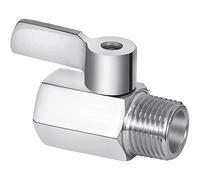 Wresetly Pommeau de douche, vanne d'arrêt, mini valve sphérique en acier inoxydable 304, filetage NPT (filetage extérieur 1/2" x 1/2" filetage intérieur), 1 paquet