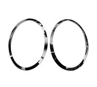 Wresetly pour F55 F56 F57 03-18 Chrome Gauche Droite Phares Cadre Phare Sourcil Anneau Couverture Garniture Remplacement