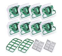 Wresetly Pour VK200 FP200 Pièces pour sac d'aspirateur Kobold Filtre de rechange 8 VK200 + 2 filtres HEPA + 12 parfums