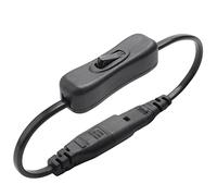 Wresetly Rallonge d'alimentation, Iec320 C7 à C8 Rallonge D'Adaptateur d'alimentation avec Commande par Interrupteur avec Interface 8"