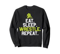 Wrestling Eat Sleep Wrestler Boys Kids Men Women Sweatshirt