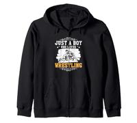 Wrestling Lover Wrestler Juste Un garçon Qui Aime la Lutte Sweat à Capuche