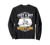 Wrestling Lover Wrestler Juste Un garçon Qui Aime la Lutte Sweatshirt