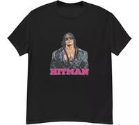 Wrestling Shirt Brett The Hitman Hart Tshirt 80s Black 3XL