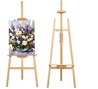 WREWING Chevalet de studio professionnel - Chevalet d'artiste réglable en bois pour peinture et dessin - Présentoir pliable pour toile, œuvre d'art et signalisation de mariage - Assemblage facile