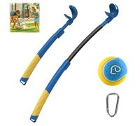WREWING Lanceur de balles pour chien, équipement d'exercice en plein air pour promenades, parcs, entraînement, ramassage télescopique, réduit l'effort, réglable pour des balles de 5,5 à 9,5 cm, mains