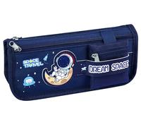 WREWING Trousse à crayons de dessin animé pour garçons - Grande capacité pour enfants avec plusieurs compartiments, durable et portable, Astronaute 2, Simple et facile