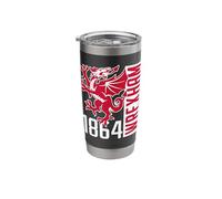 Wrexham 1864 Dragon rampant Gobelet isotherme en acier inoxydable double paroi