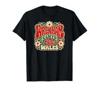Wrexham Clwyd Pays de Galles Groovy Imprimé Floral T-Shirt Graphique avec Valeur
