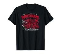 Wrexham Pays de Galles Dragon Gallois Zine Ink Impression Couleur T-Shirt