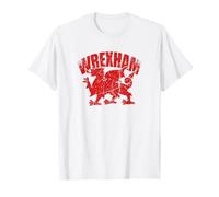 Wrexham Souvenirs Drapeau du Pays de Galles Dragon Rétro Grunge T-Shirt