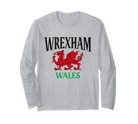 Wrexham Wales Cymru Drapeau Gallois Dragon Wrexham City Love Manche Longue