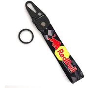 WRFUU Moto Polyester Porte-clés personnalisé en brodé Porte-clés personnalisé Porte-clés pour Red Bull,Black-A