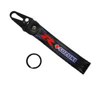 WRFUU Moto Polyester Porte-clés personnalisé en brodé Porte-clés personnalisé Porte-clés pour Suzuki,Black-A