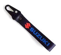 WRFUU Moto Polyester Porte-clés personnalisé en brodé Porte-clés personnalisé Porte-clés pour Suzuki,Black-A