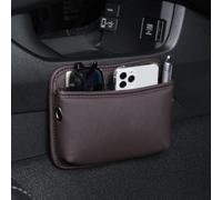 WRGEYXTD Coffre De Rangement LatéRal SièGe Auto pour Hyundai i10 N Line 2000-2025, Multifunctional Storage Box Organisateur Siege LatéRale Poche Accessoires,D/Brown