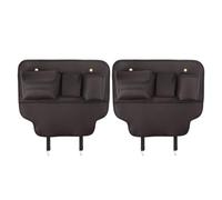 WRGEYXTD Coussinets Anti-Coups De Pied SièGes Auto pour VW Atlas Bulli ID.3 Pure ID.4 Pure ID.6, Coussin Anti-Coup Siège Tapis Protections Dossier avec Poches Rangement,C/Brown
