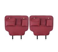 WRGEYXTD Coussinets Anti-Coups De Pied SièGes Auto pour VW Atlas Bulli ID.3 Pure ID.4 Pure ID.6, Coussin Anti-Coup Siège Tapis Protections Dossier avec Poches Rangement,A/Red