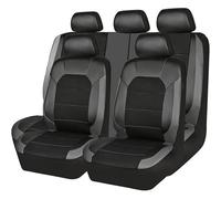 WRHOME Housse Cuir Siege Voiture pour Dacia Duster Prestige,Housses de Protection des sièges Avant et Arrière Siège Confortables Respirant,B-Black-Gray